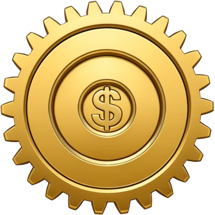 gear with dollar sign emoji