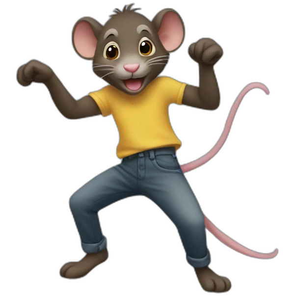 Rato dancando emoji