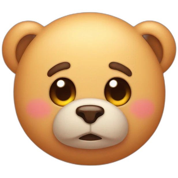 embarrassed cute cuddly toy emoji
