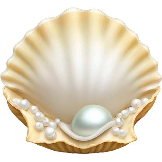 shell with pearl emoji