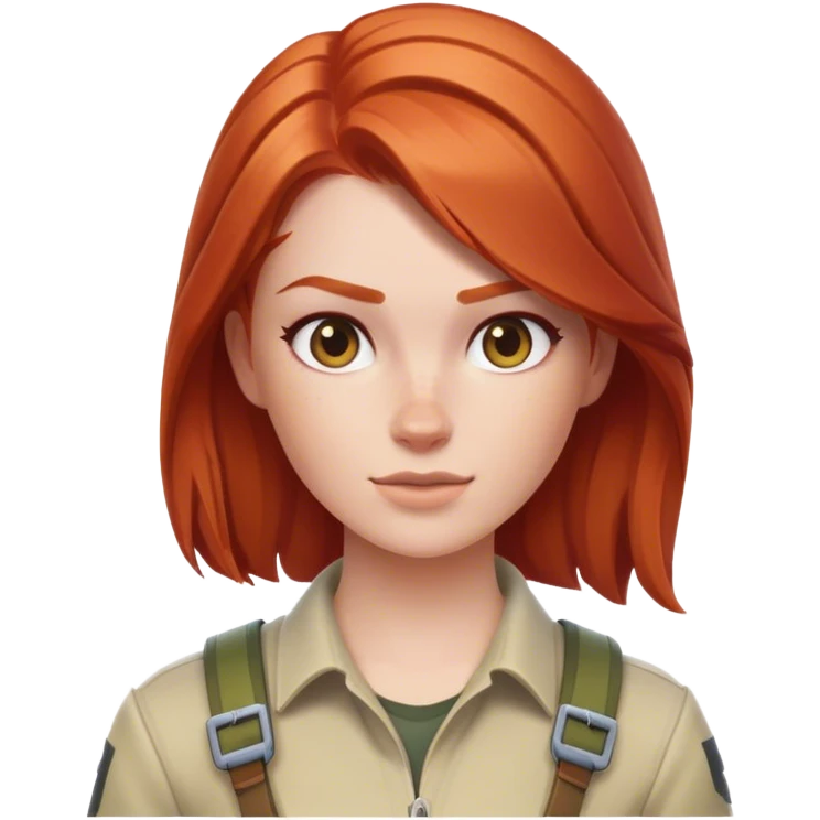 Red head playing fortnite emoji
