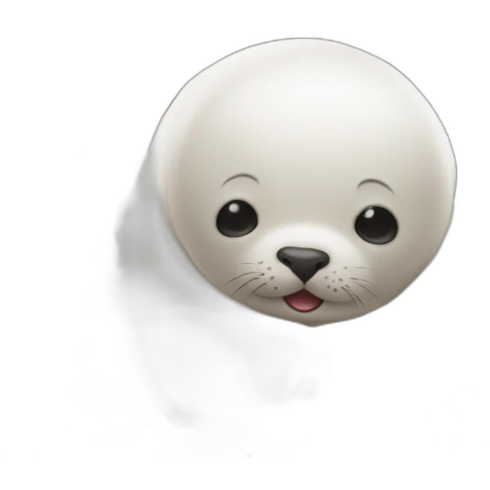 baby seal closing its eyes and smiling emoji