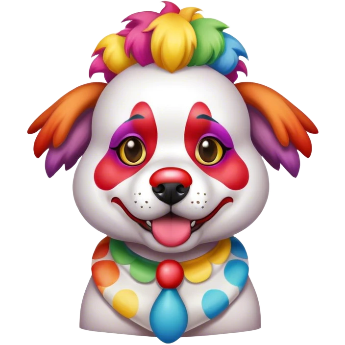clown-dog emoji