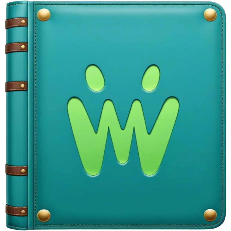 the big book of power... greenish blue  emoji