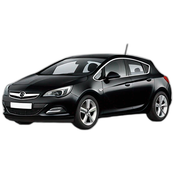 Opel astra j hatchback 2010 black with license plates TM 77 CMU emoji