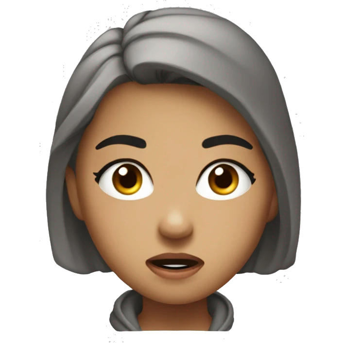 ￼Cute girl thats angry emoji