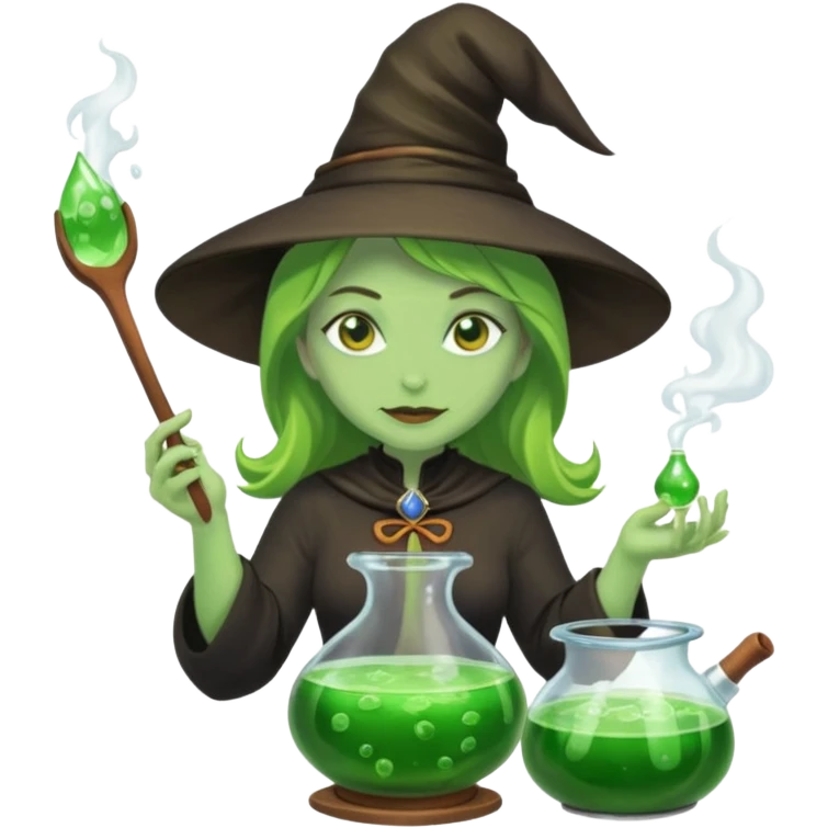 green witch cooking potion emoji