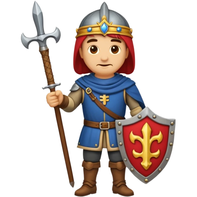 Hazme un conjunto de emojis de un caballero medieval con actitud muy masculina en diversos estados de animos emoji