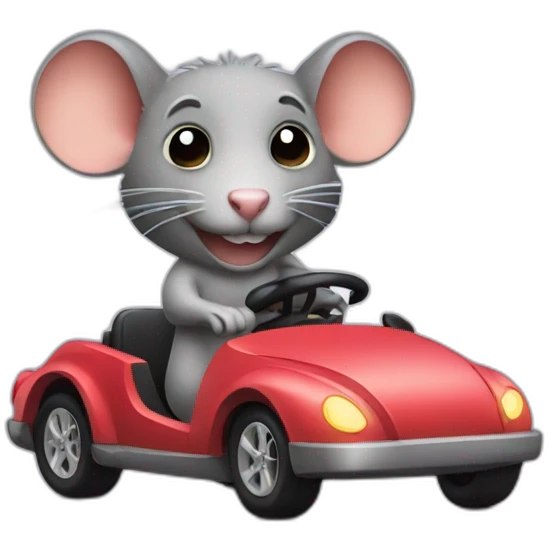 rat driving car emoji