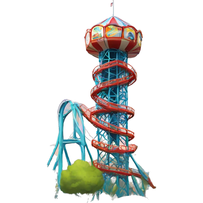 Drop tower amusement park  emoji