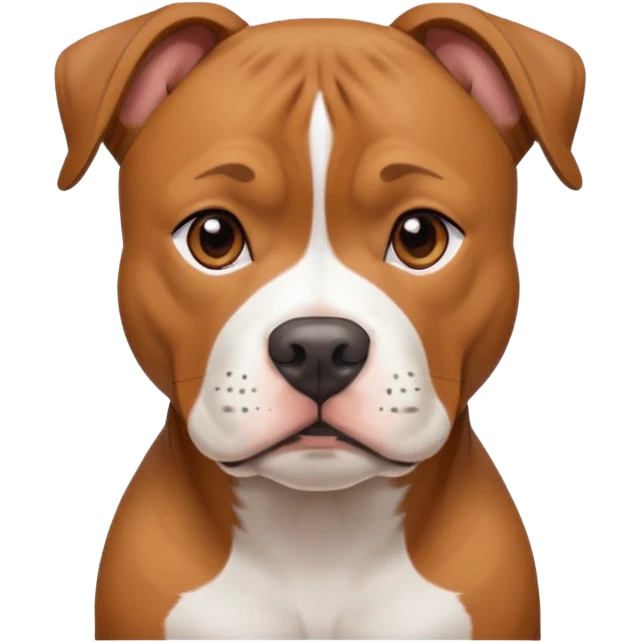 Brown pit bull boxer mix dog emoji