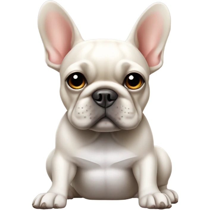 French bulldog crossing legs emoji