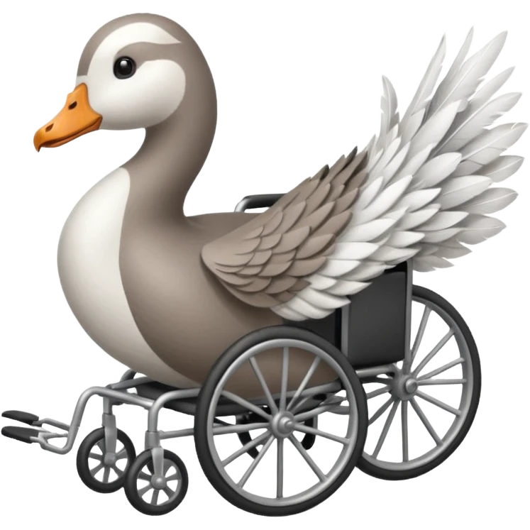 Goose on wheelchair emoji