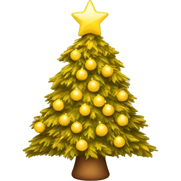 Yellow Christmas tree  emoji