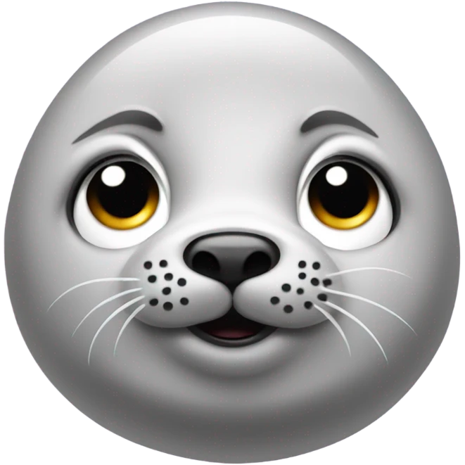 cute seal doing pleading eyes emoji