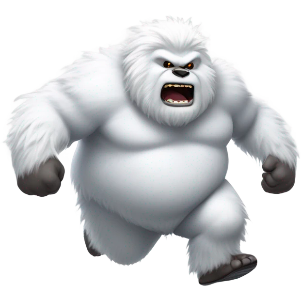 fat yeti run emoji