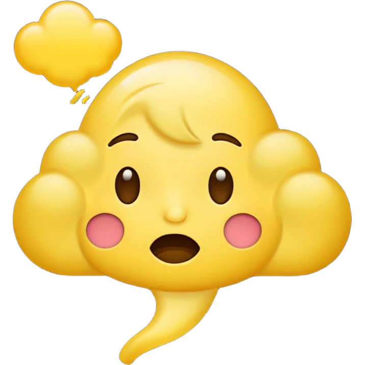 An emoji that is blowing air  emoji