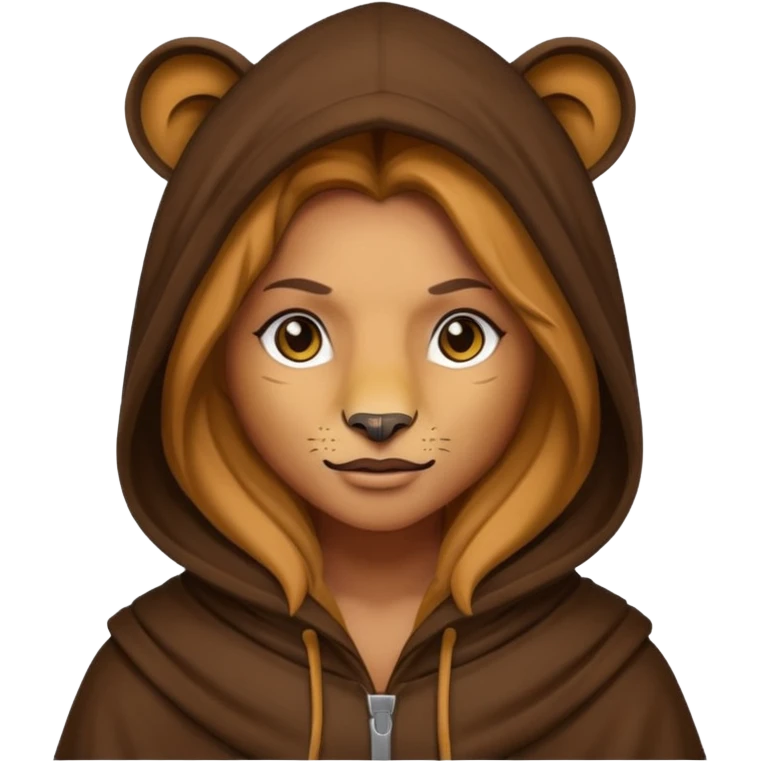 Hooded lion woman  emoji