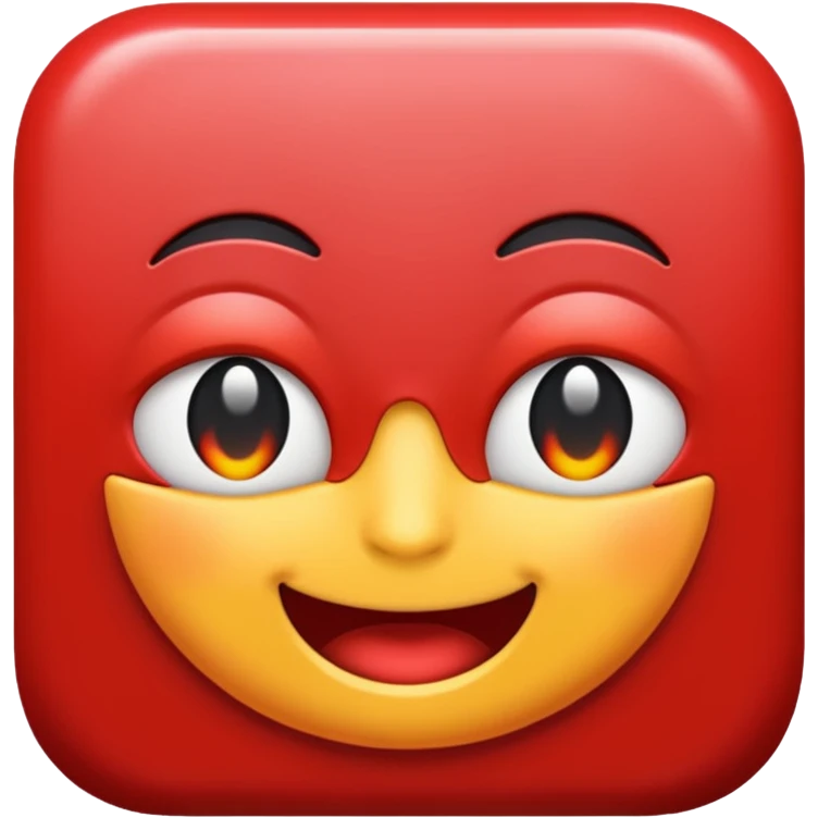 in a shade of red emoji