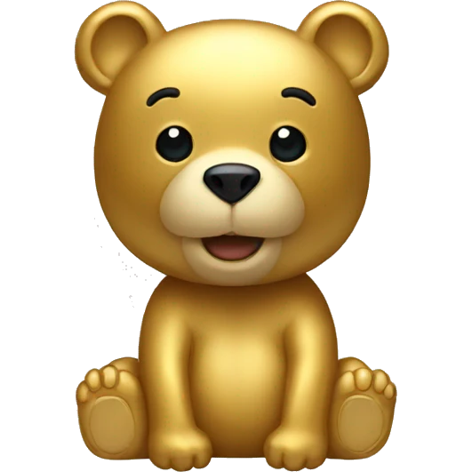 Gold bear  emoji