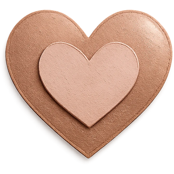 rose gold object, metallic, soft pink, minimal background emoji
