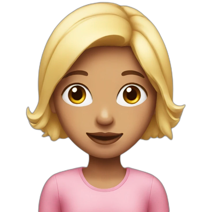 a girl with piggy face emoji