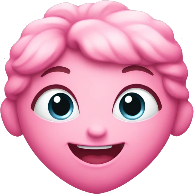 Pink smiling cute heart emoji
