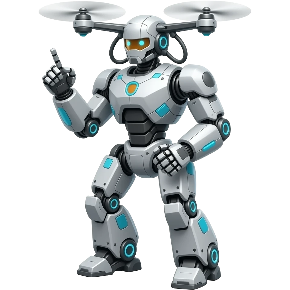 Bipedal  hunter robot drone emoji