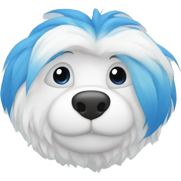 Chico de pelo blanco con saco azul emoji