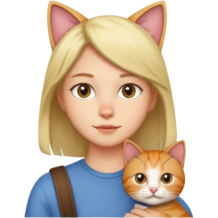 person with cat on their shoulder emoji
