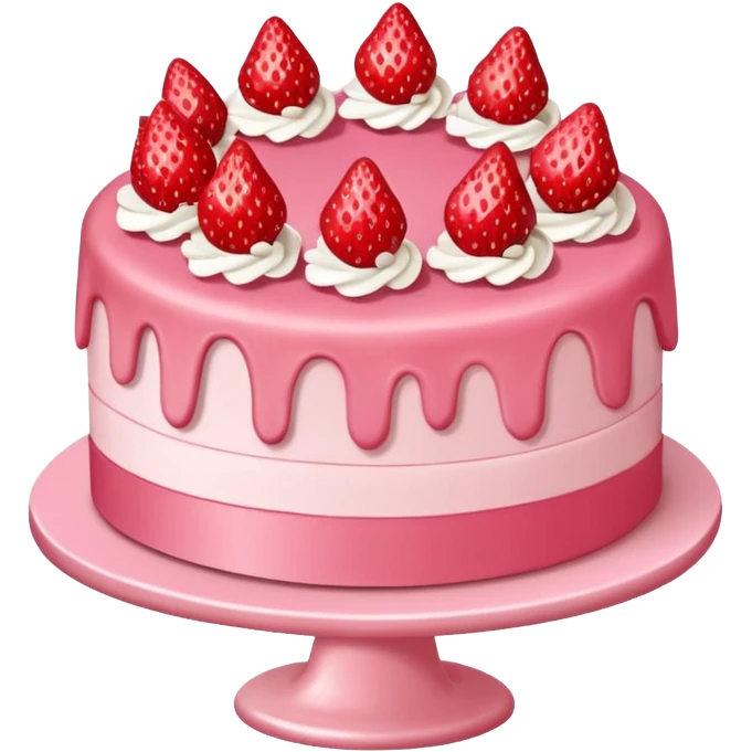 Strawberry themed first birthday emoji