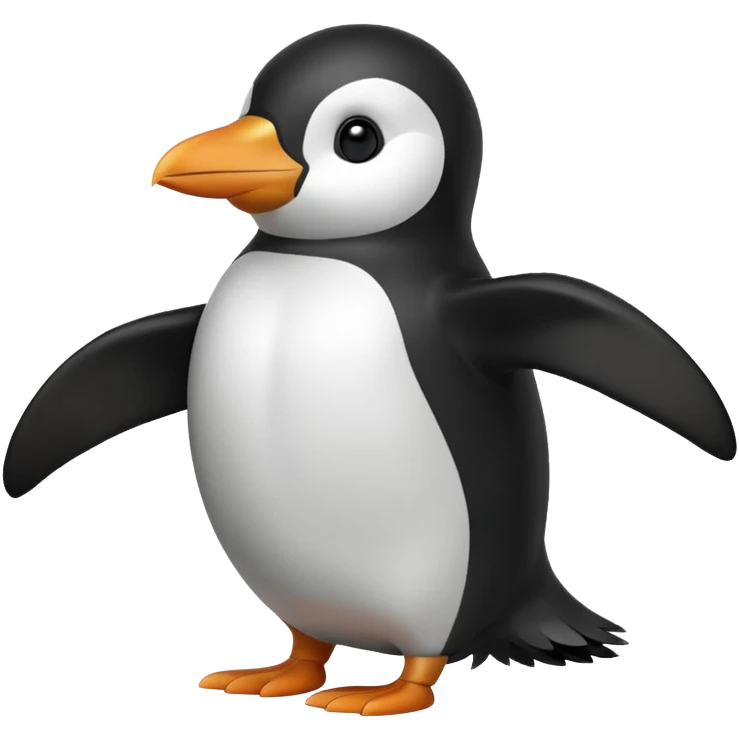 a penguin flying emoji