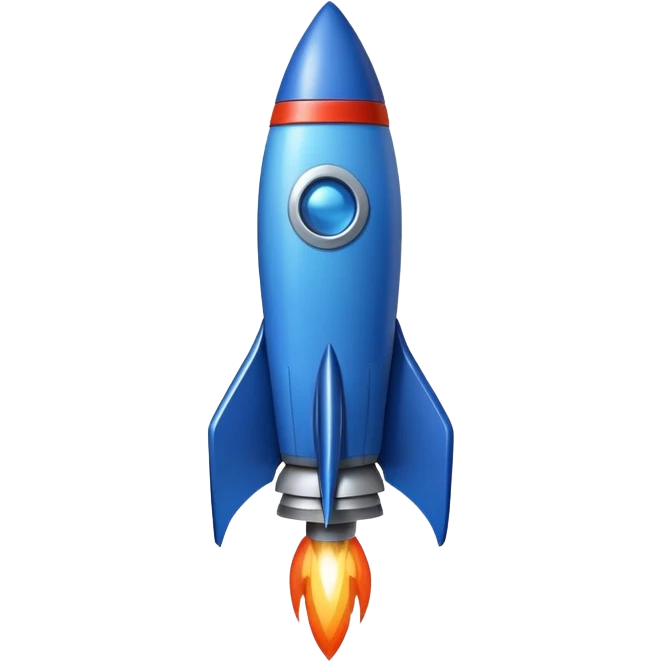 Rocket blue colors dark blue emoji