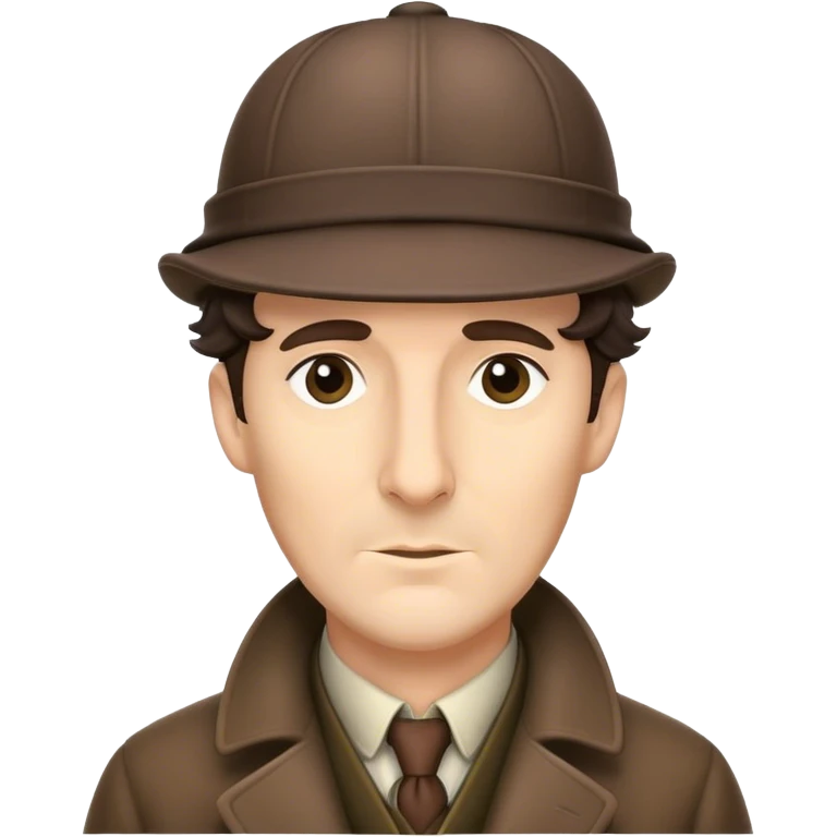 sherlock holmes in deerstalker hat emoji