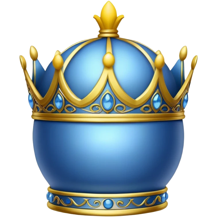 Blue crown with a lemon on the top emoji