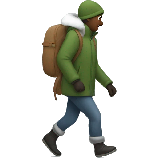 Person walking in snow emoji