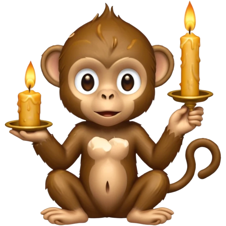 candle-holding monkey emoji