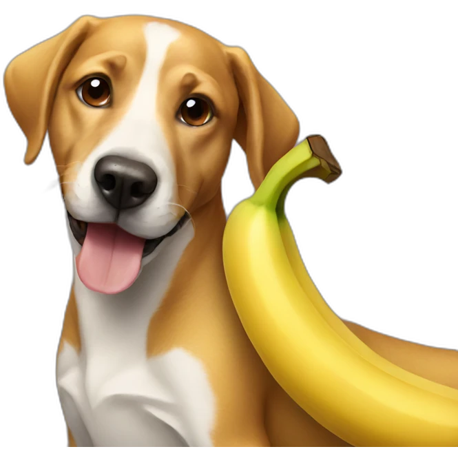 Banana dog emoji