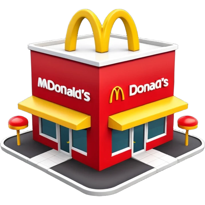 3d McDonald's building emoji