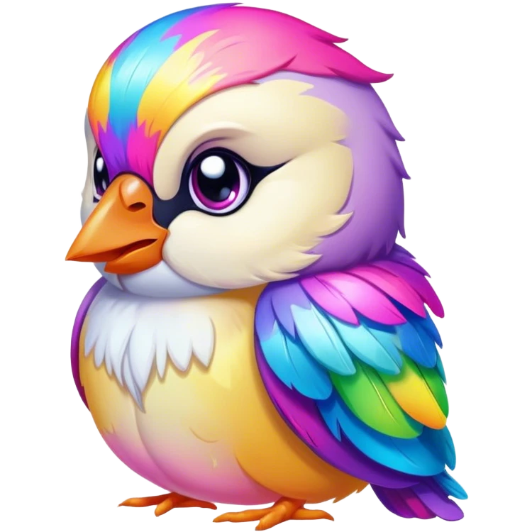 Lisa frank chickadee sick emoji