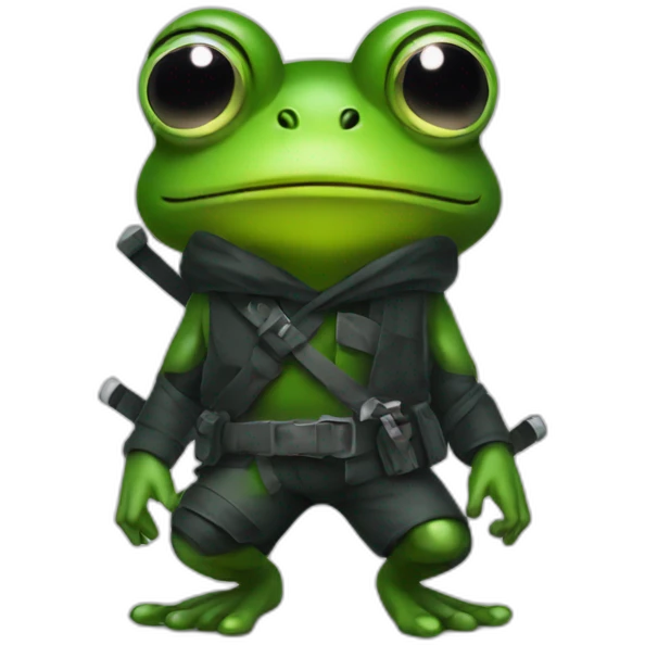 Ninja frog hacker emoji
