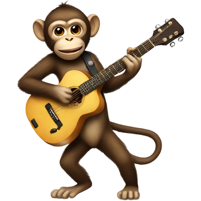 monkey with guitar  emoji