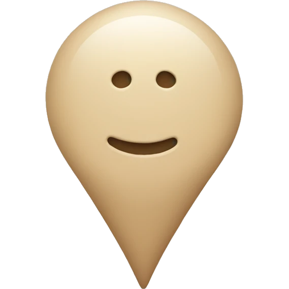 Soft beige location pin emoji
