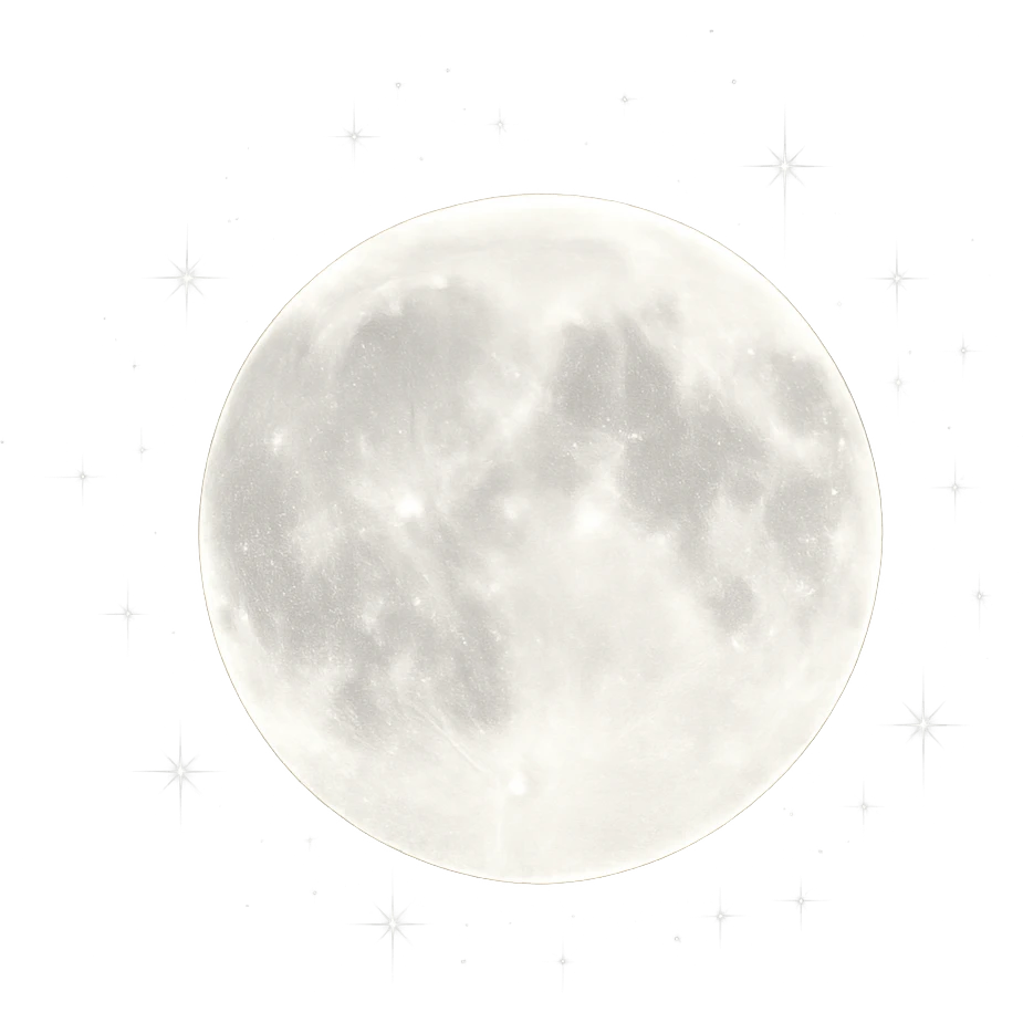 sparkly white moon emoji