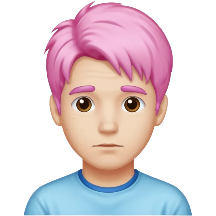 cotton candy haired man and  just face emoji
