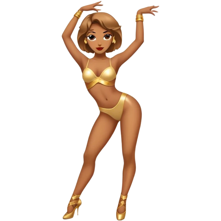 sexy dancer light brown emoji