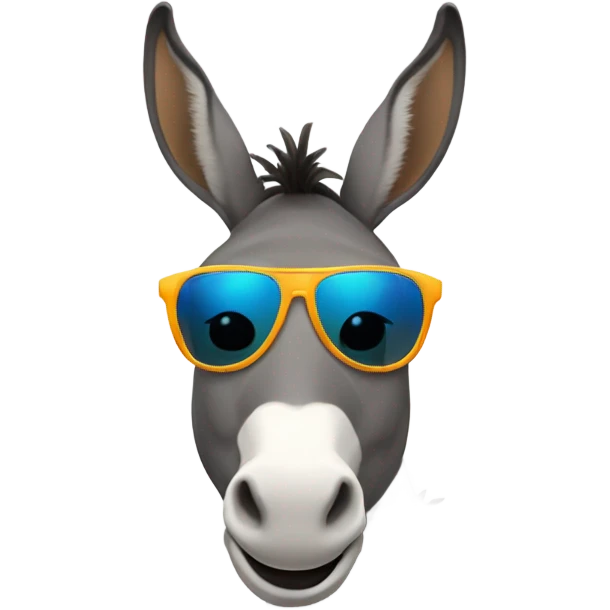 Donkey wearing sunglasses emoji