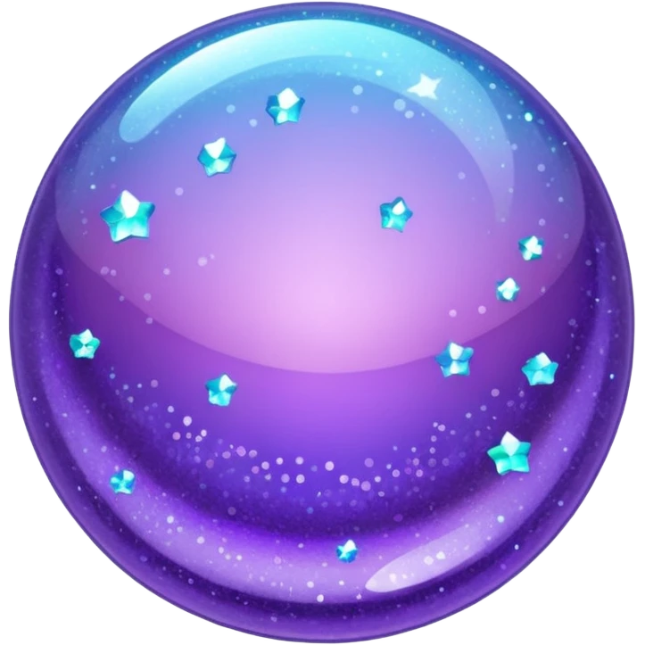 Glitter Purple and Cian add emoji