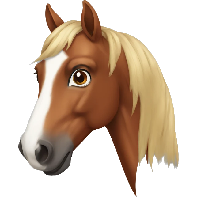 a chestnut horse emoji