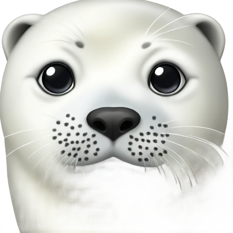 Harp seal with male face emoji